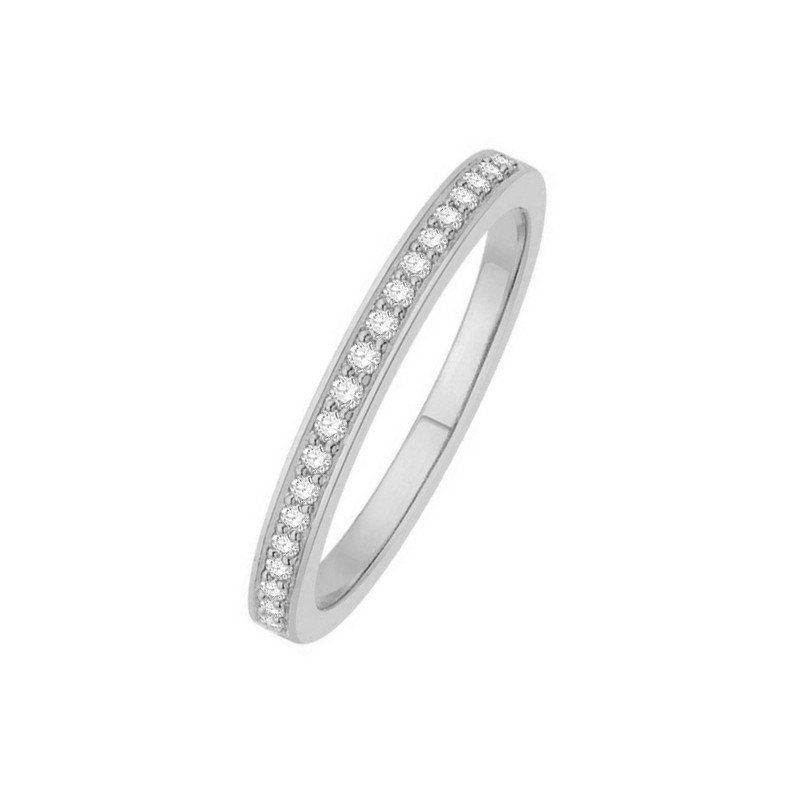 Alliance diamants Clarka demi tour en or | Carat et Moi