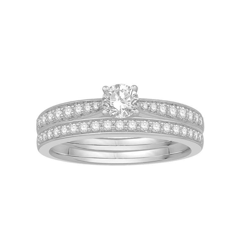 Alliance diamants Clarka demi tour en or | Carat et Moi