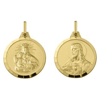 Médaille Scapulaire Sacre Coeur en or | Carat et Moi