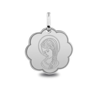 Médaille de baptême : Médaille Vierge cheveux tresse | Carat et Moi