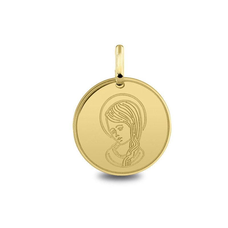 Médaille Vierge cheveux tresse, cadeau de communion | Carat et Moi