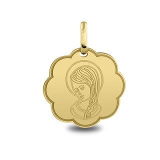 Médaille Vierge cheveux tresse pour bébé | Carat et Moi