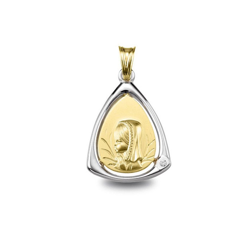 Médaille de baptême : Médaille Vierge jeune | Carat et Moi