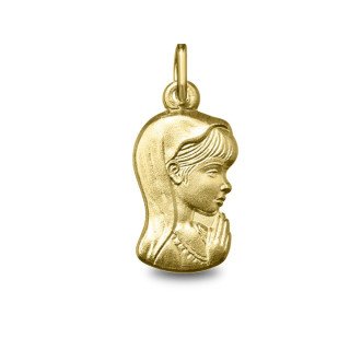 Médaille Vierge jeune or jaune ou or blanc | Carat et Moi