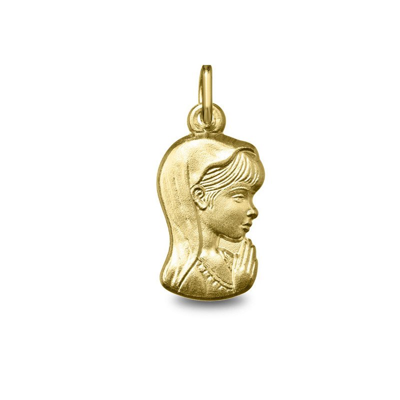Médaille Vierge jeune or jaune ou or blanc | Carat et Moi
