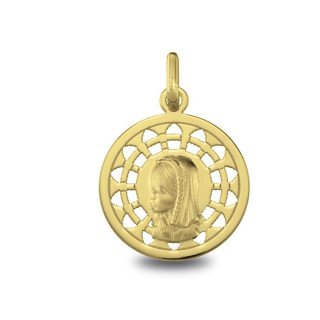 Médaille de baptême : Médaille Vierge jeune réf. 1820104 | Carat et Moi