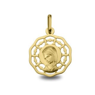 Médaille Vierge jeune, cadeau de communion réf. 1825105 | Carat et Moi