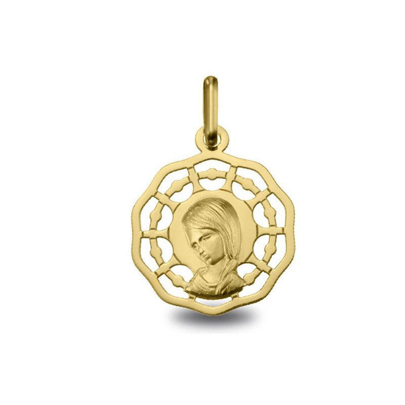 Médaille Vierge jeune, cadeau de communion réf. 1825105 | Carat et Moi