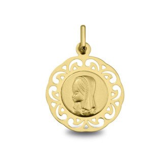 Médaille Vierge jeune à graver réf. 1877104 | Carat et Moi