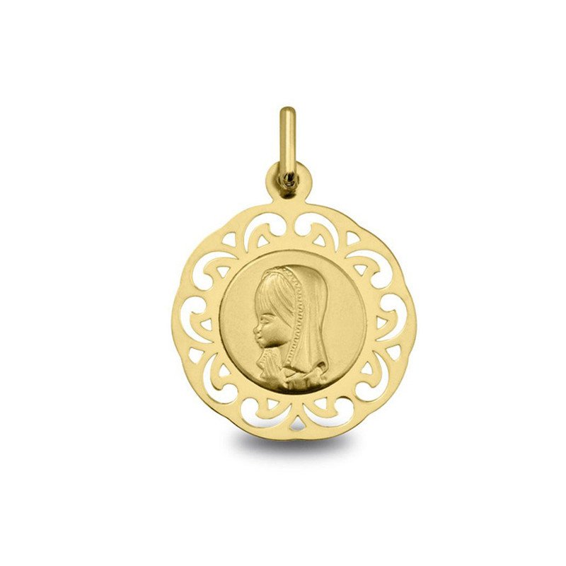 Médaille Vierge jeune à graver réf. 1877104 | Carat et Moi