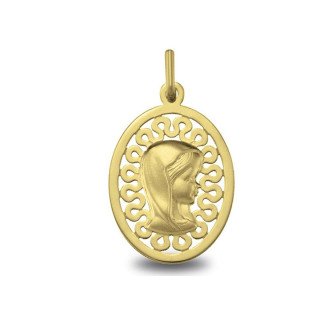 Médaille Vierge jeune or jaune ou or blanc réf. 1827181 | Carat et Moi