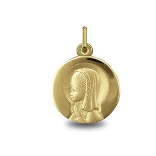 Médaille Vierge jeune personnalisable réf. 1072104 | Carat et Moi
