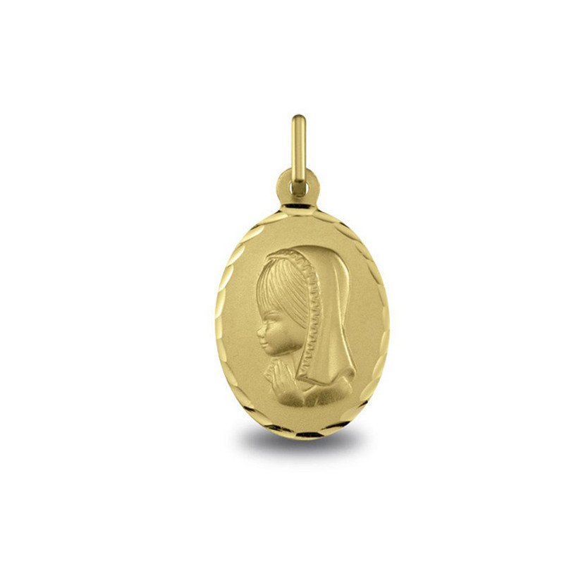 Médaille religieuse Médaille Vierge jeune réf. 1605104N | Carat et Moi