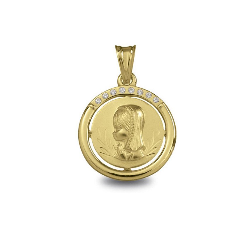 Médaille Vierge jeune en or réf. 1801104 | Carat et Moi