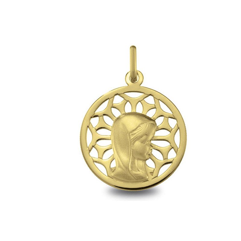 Médaille de baptême : Médaille Vierge jeune réf. 1829181 | Carat et Moi