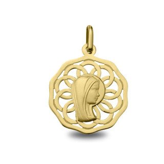 Médaille Vierge jeune, cadeau de communion réf. 1830184 | Carat et Moi