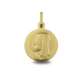 Médaille Vierge jeune aureolee à graver | Carat et Moi