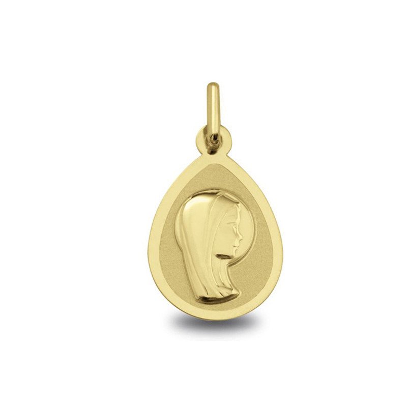 Médaille Vierge jeune aureolee, cadeau de naissance | Carat et Moi