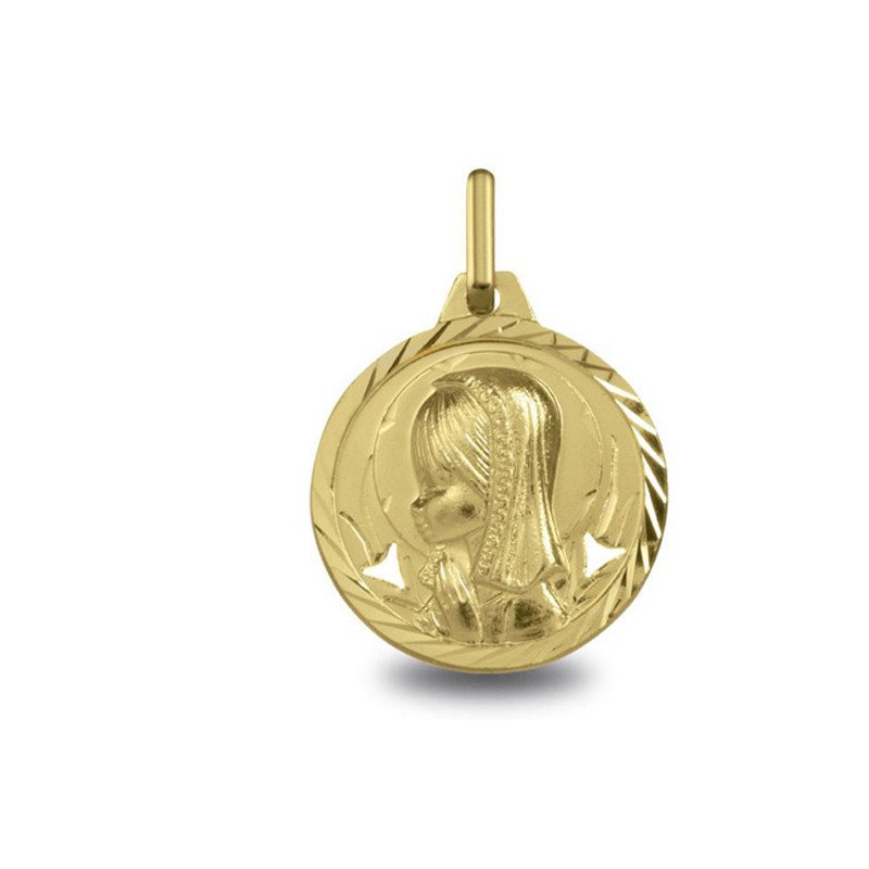 Médaille religieuse Médaille Vierge jeune aureolee | Carat et Moi