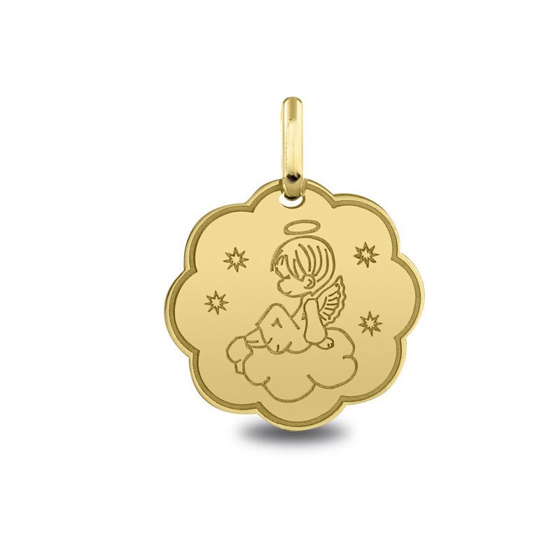 Médaille Ange et Nuage | Carat et Moi