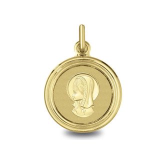 Médaille de baptême : Médaille Vierge jeune aureolee réf. 1921104 | Carat et Moi