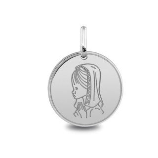Médaille Vierge jeune priant en or | Carat et Moi