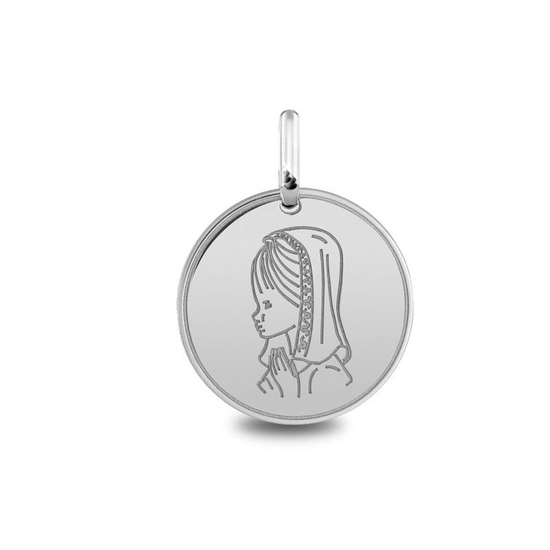 Médaille Vierge jeune priant en or | Carat et Moi