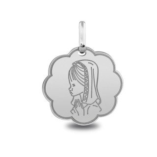 Médaille de baptême : Médaille Vierge jeune priant | Carat et Moi