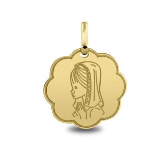 Médaille Vierge jeune priant pour bébé | Carat et Moi