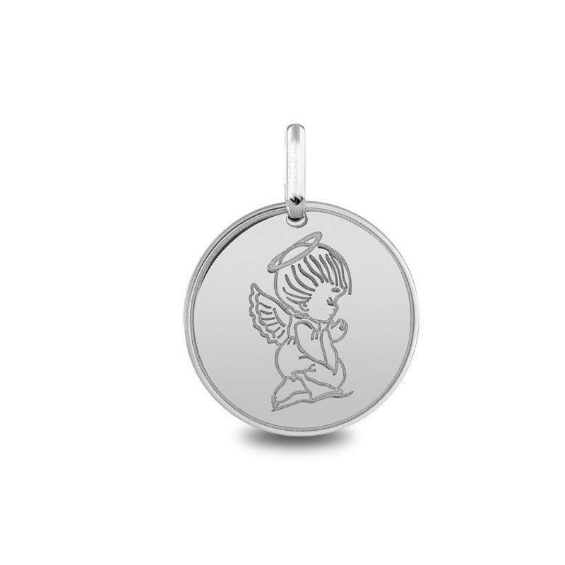 Médaille de baptême : Médaille Ange Priant | Carat et Moi