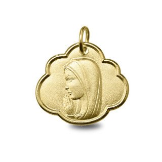 Médaille de baptême : Médaille Vierge Marie réf. 1263187 | Carat et Moi