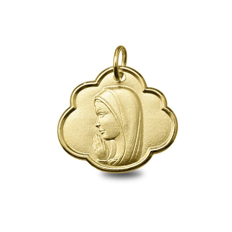 Médaille de baptême : Médaille Vierge Marie réf. 1263187 | Carat et Moi