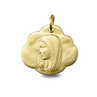 Médaille Vierge Marie, cadeau de communion réf. 1264187 | Carat et Moi