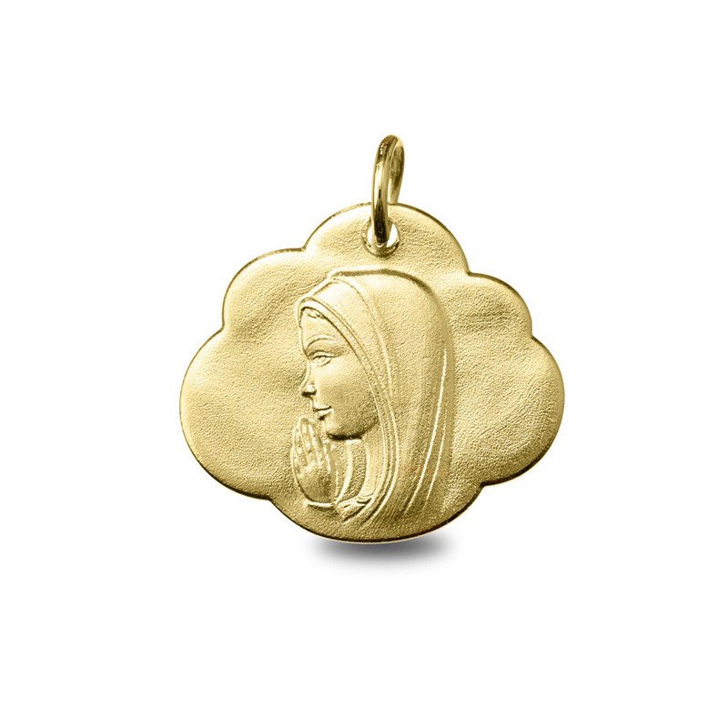 Médaille Vierge Marie, cadeau de communion réf. 1264187 | Carat et Moi