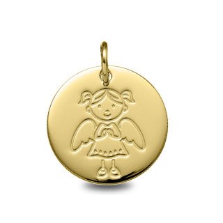 Médaille Ange Jeune Fille en or | Carat et Moi