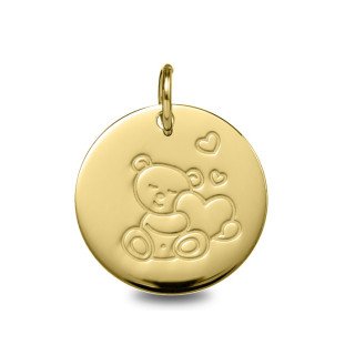 Médaille de baptême : Médaille Ourson | Carat et Moi