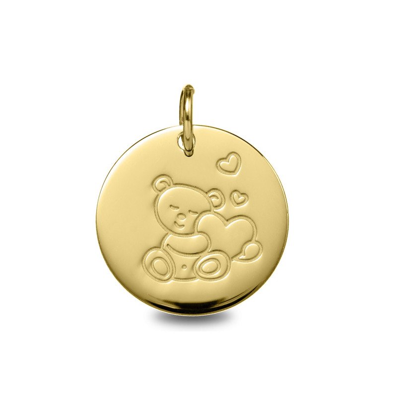Médaille de baptême : Médaille Ourson | Carat et Moi