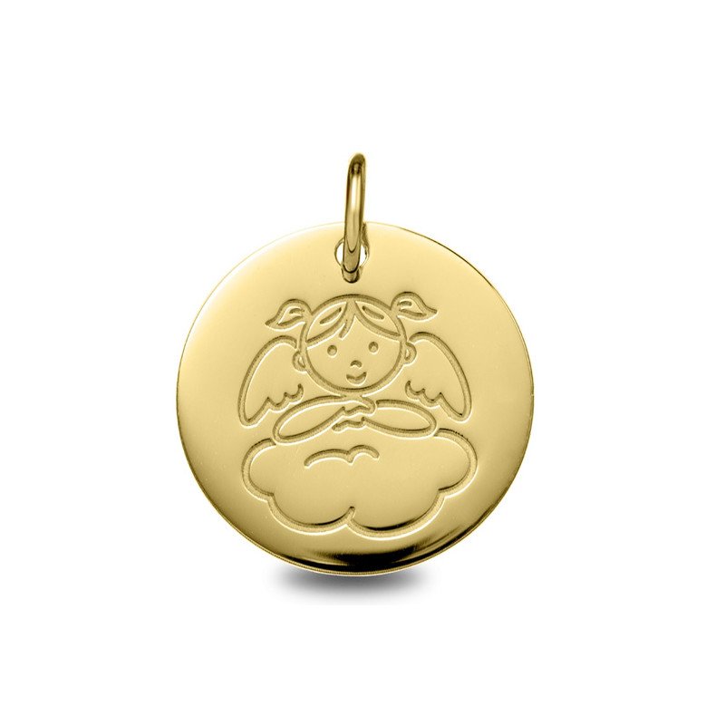 Médaille de baptême : Médaille Ange Jeune Fille | Carat et Moi