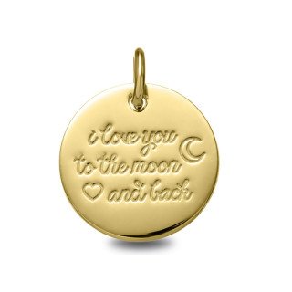 Médaille I love you en or | Carat et Moi
