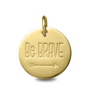 Médaille Be Brave en or | Carat et Moi