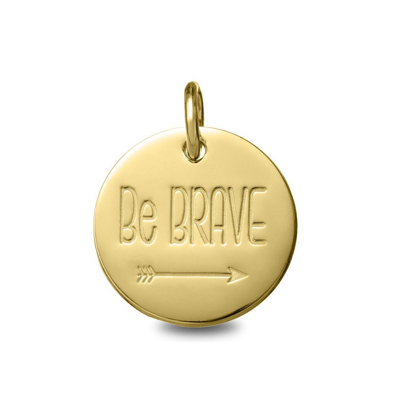 Médaille Be Brave en or | Carat et Moi