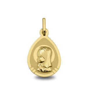 Médaille Vierge jeune aureolee pour fille et garçon réf. 1911104_12 | Carat et Moi