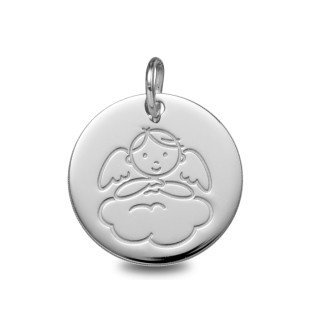 Médaille de baptême : Médaille Ange Jeune Garçon | Carat et Moi