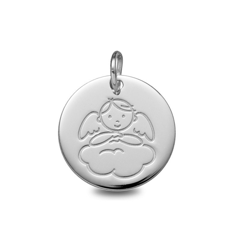Médaille de baptême : Médaille Ange Jeune Garçon | Carat et Moi