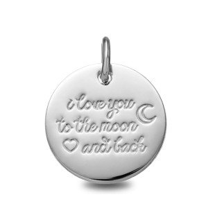 Médaille de baptême : Médaille I love you | Carat et Moi