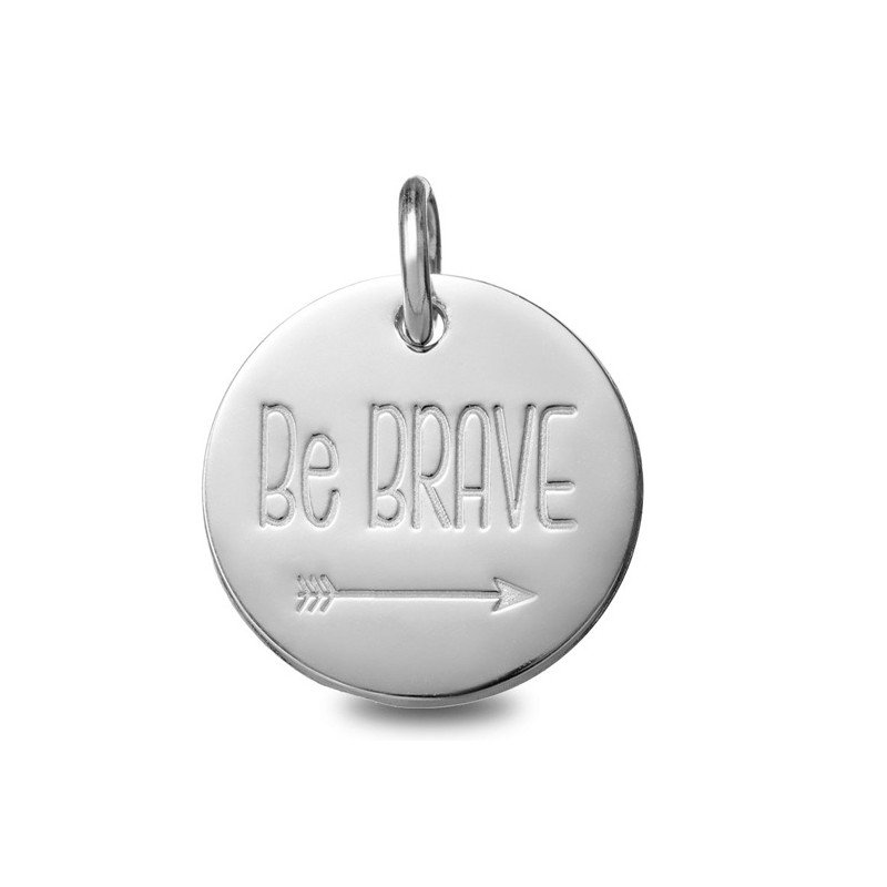 Médaille de baptême : Médaille Be Brave | Carat et Moi