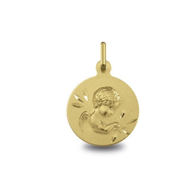 Médaille de baptême : Médaille Ange | Carat et Moi