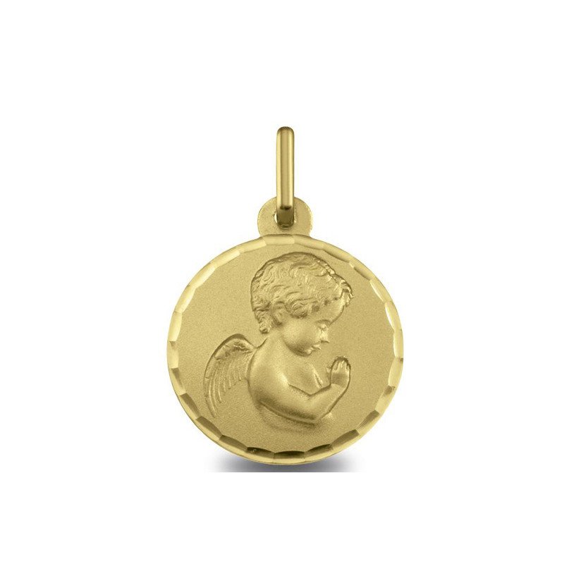 Médaille Ange Priant, cadeau de naissance | Carat et Moi