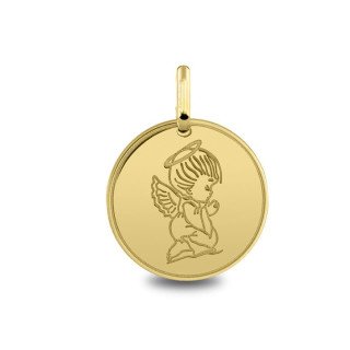 Médaille Ange Priant or jaune ou or blanc | Carat et Moi