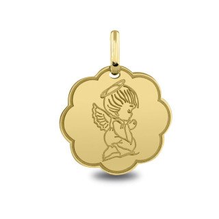 Médaille Ange Priant personnalisable | Carat et Moi